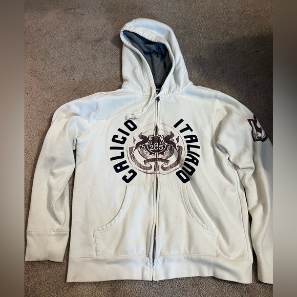 American Rag Italiano white zip up - Picture 1 of 5